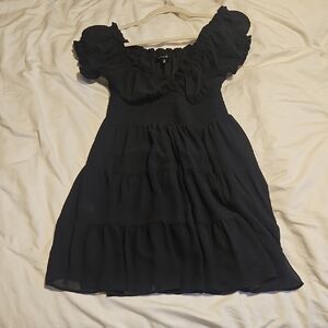 Dynamite Black Ruffled Mini Dress